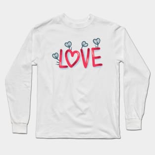 Love - Handwritten Digital Graphics GC-096 Long Sleeve T-Shirt